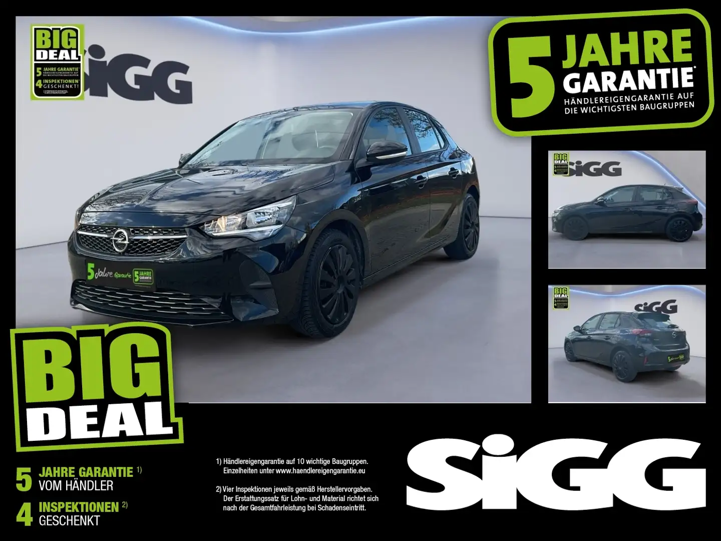 Opel Corsa 1.2 Edition NAV Tempomat Garantie Schwarz - 1