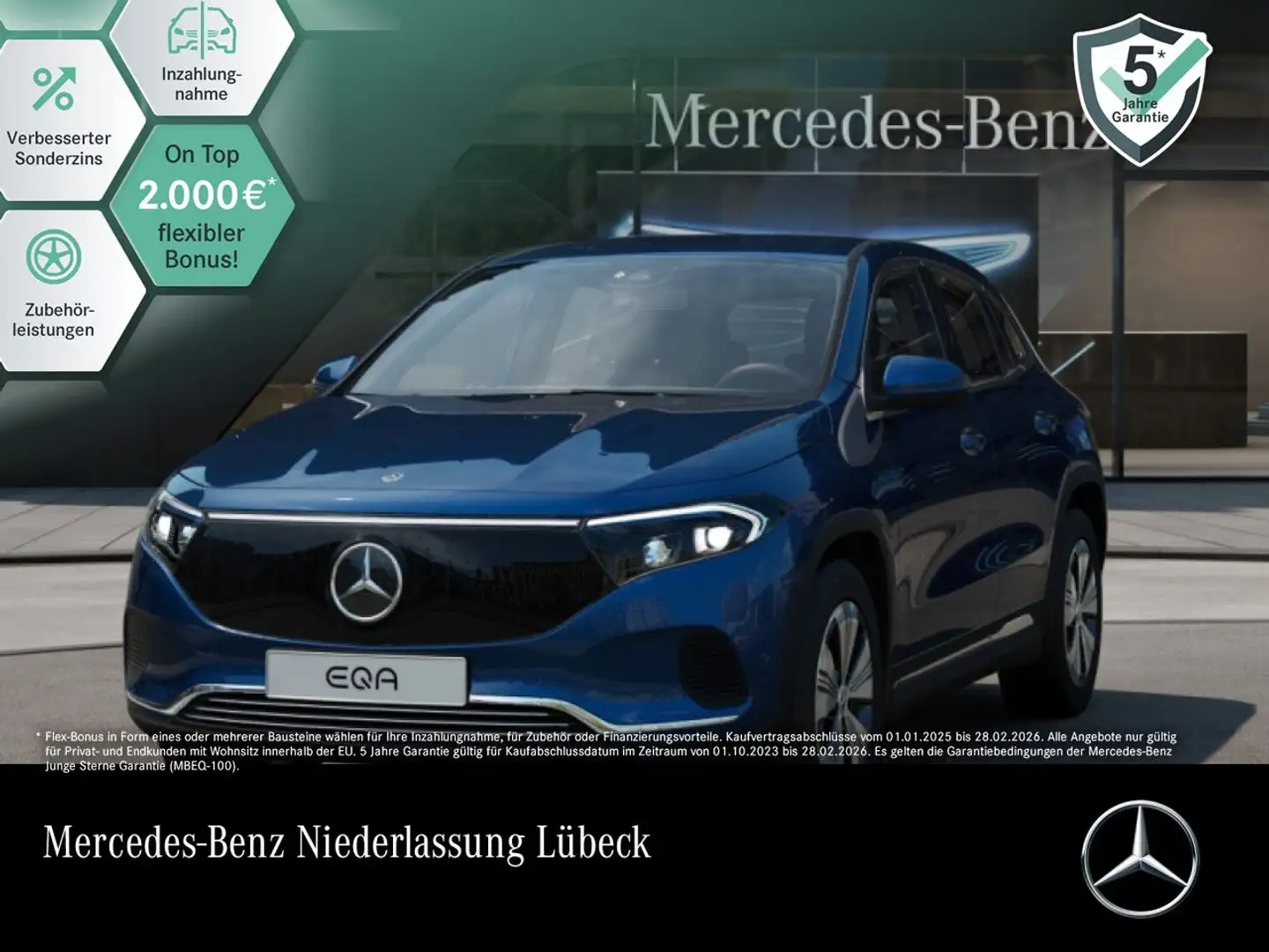 Mercedes-Benz EQA 350 4M PROG+ADVANCED+KAMERA+SPUR Blau - 1