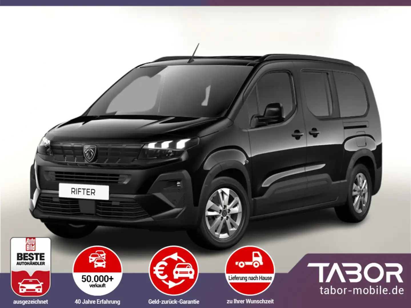 Peugeot Rifter 100 Allure L2 7S Style 16Z 2xSchiebe CarP Schwarz - 1