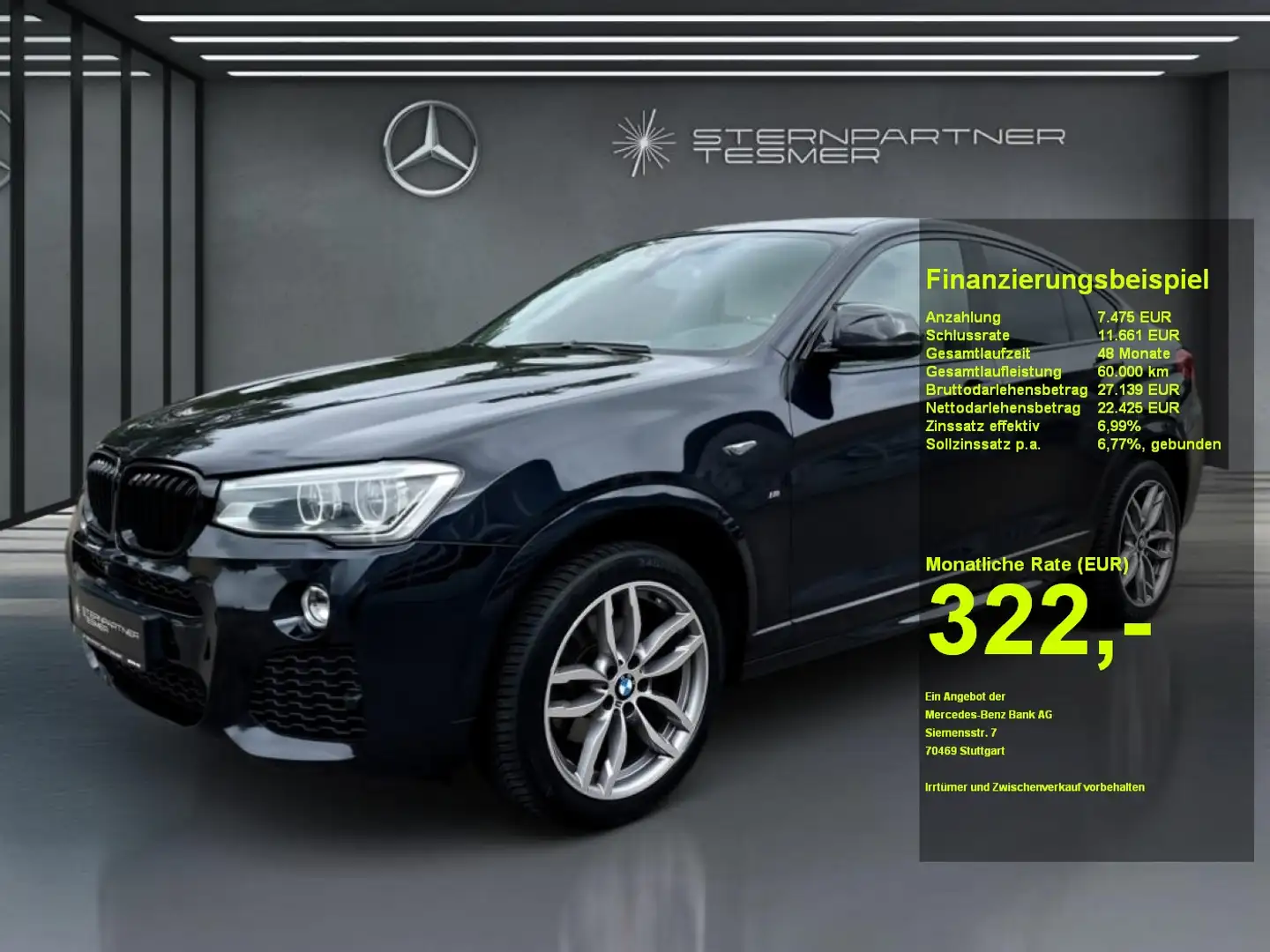 BMW X4 xDrive20d M Sport M-SPORT+XENON+SHD+ Černá - 1