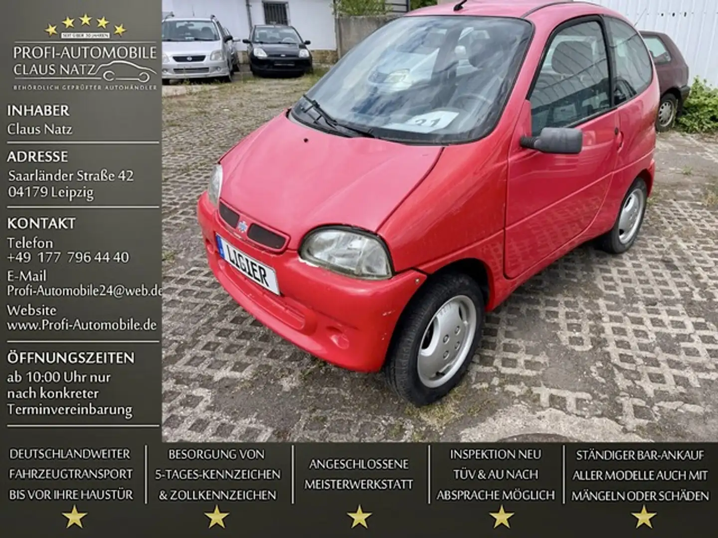 Ligier Ambra Krankenfahrstuhl 25 kmh*2-Sitzer Zulassung Rouge - 1