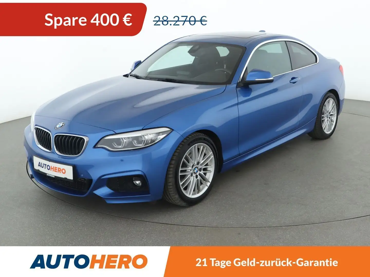 BMW 225 225d M Sport Aut.*NAVI*LED*TEMPO*PDC*SHZ* Modrá - 1