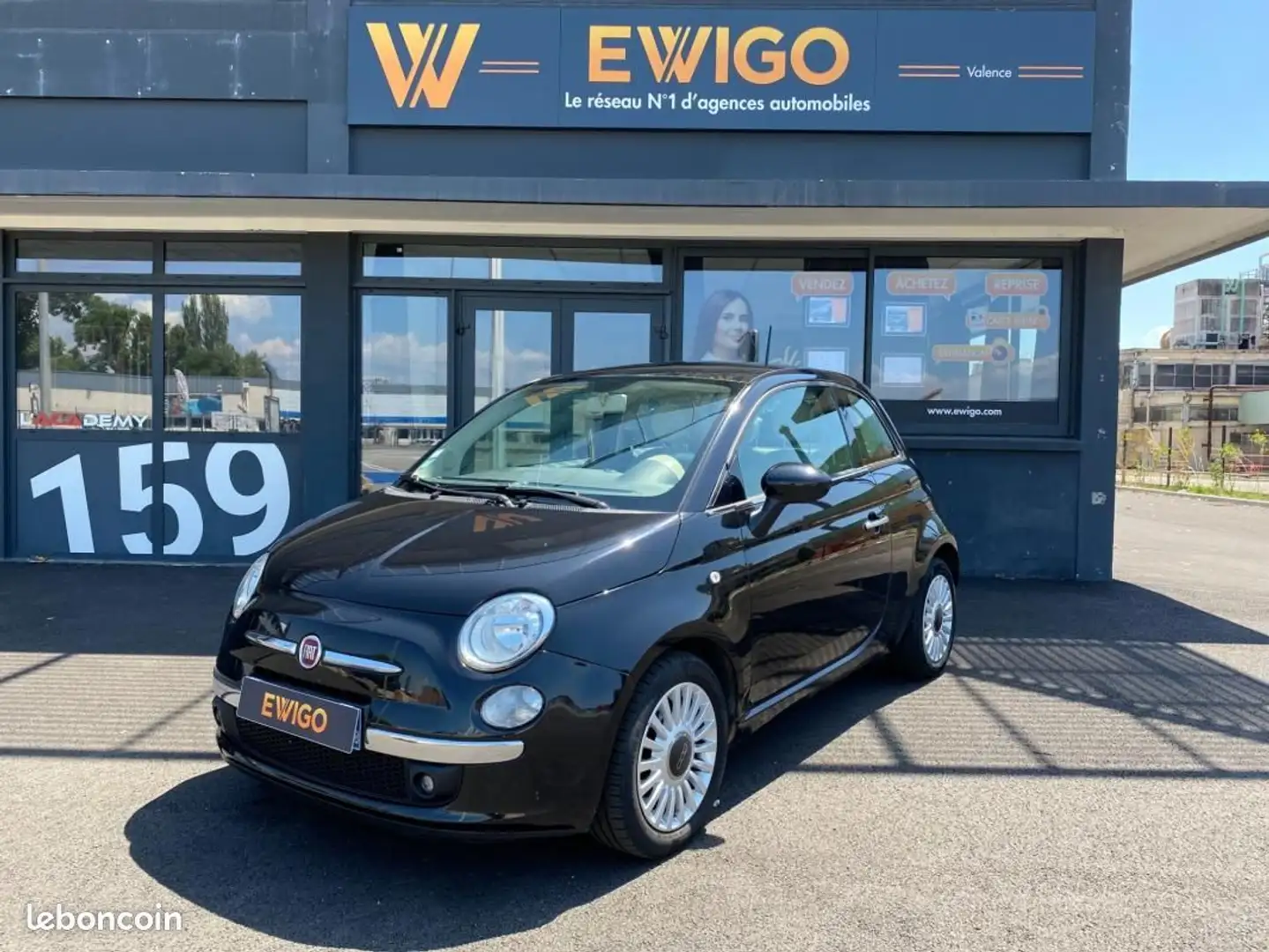 Fiat 500 1.2I 70CH TOIT PANORAMIQUE Noir - 1
