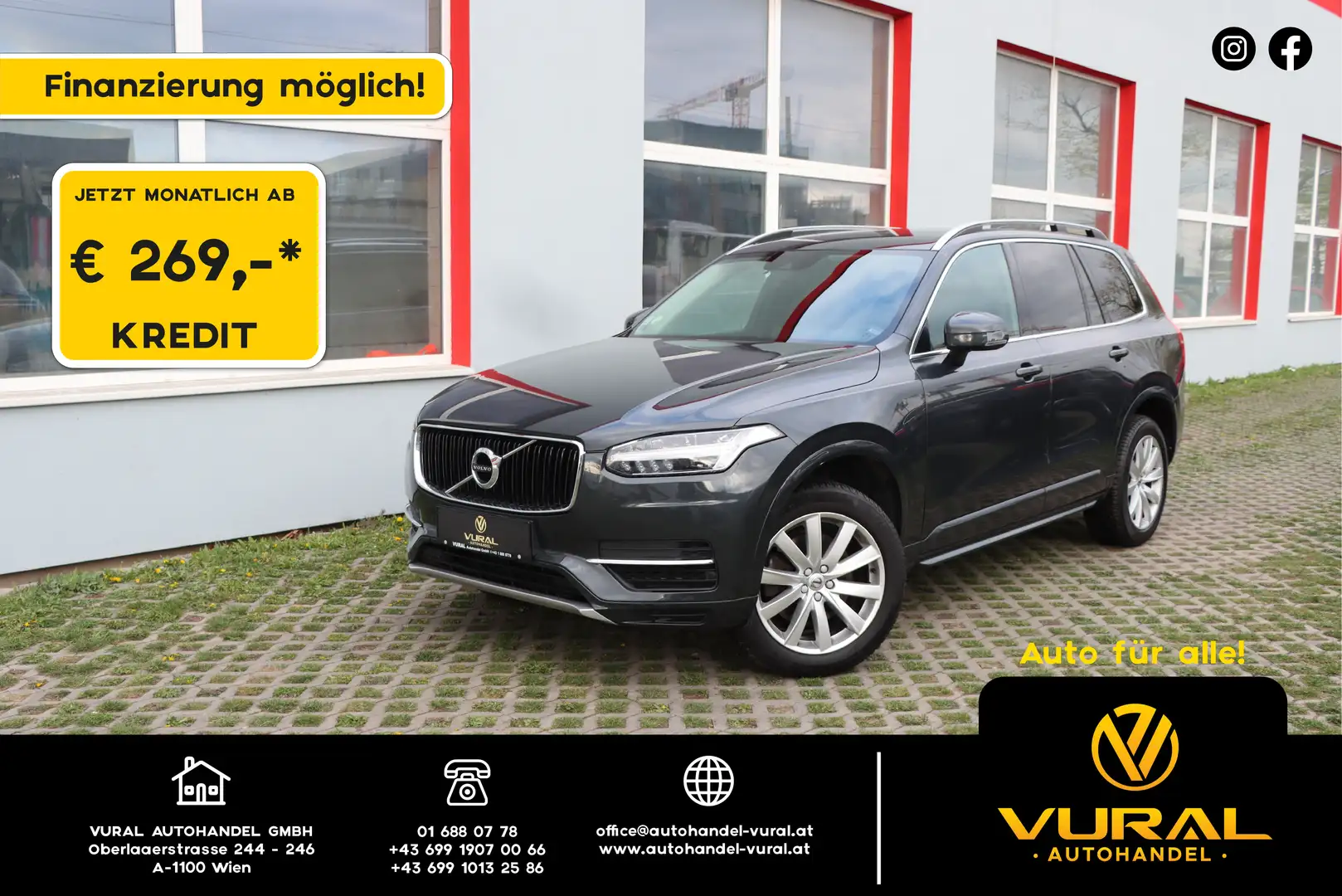 Volvo XC90 Momentum | 7-Sitzer | Kamera | ACC |LED | LEDER | Grau - 1