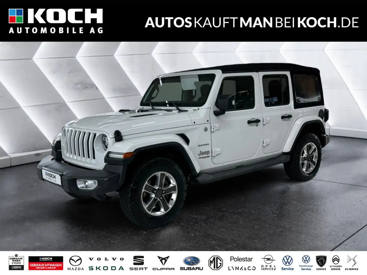 Jeep Wrangler Sahara 2.2 CRDi AWD Dual Top Leder LHZ AH Weiß - 1