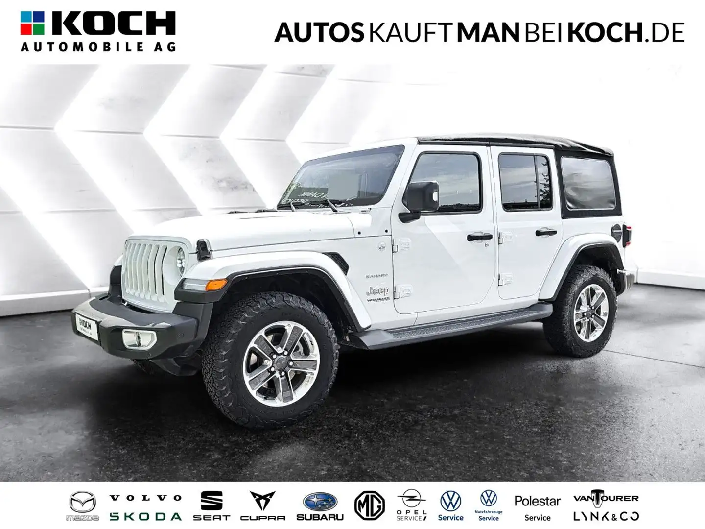 Jeep Wrangler Sahara 2.2 CRDi AWD NAVI Leder LHZ AHK! Blanco - 1