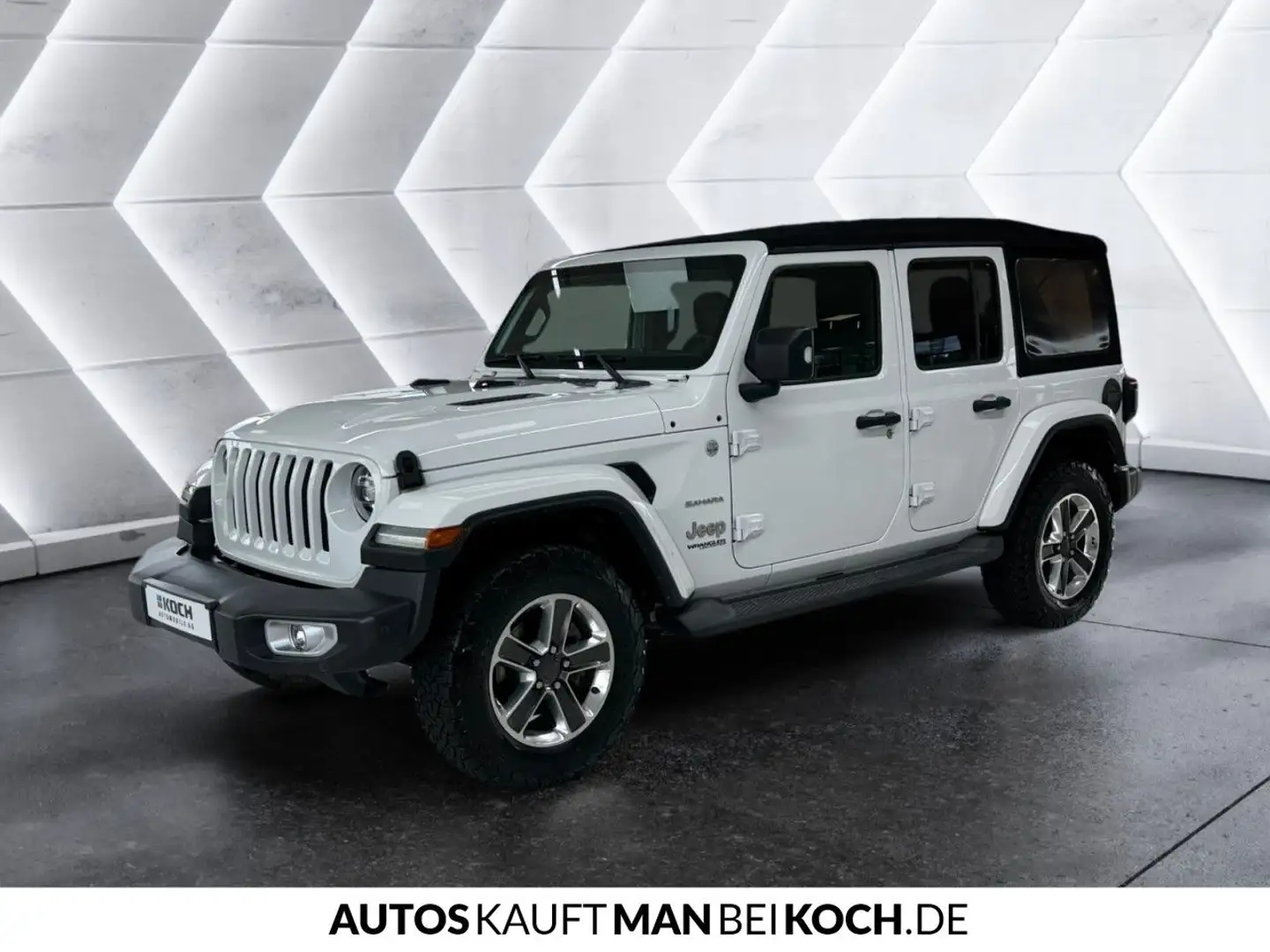 Jeep Wrangler Sahara 2.2 CRDi AWD Dual Top Leder LHZ AH Weiß - 2