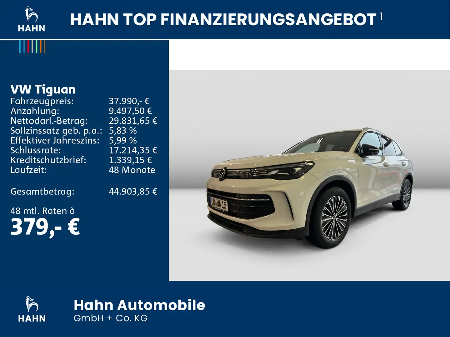 Volkswagen Tiguan GOAL 1.5l eTSI 110KW NAVI PLUS-PAKET AHK Wit - 2