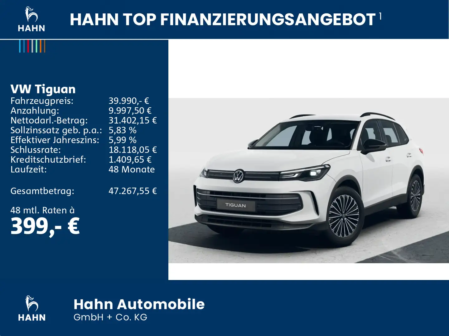 Volkswagen Tiguan GOAL 1.5l eTSI 110KW NAVI PLUS-PAKET AHK Blanc - 2