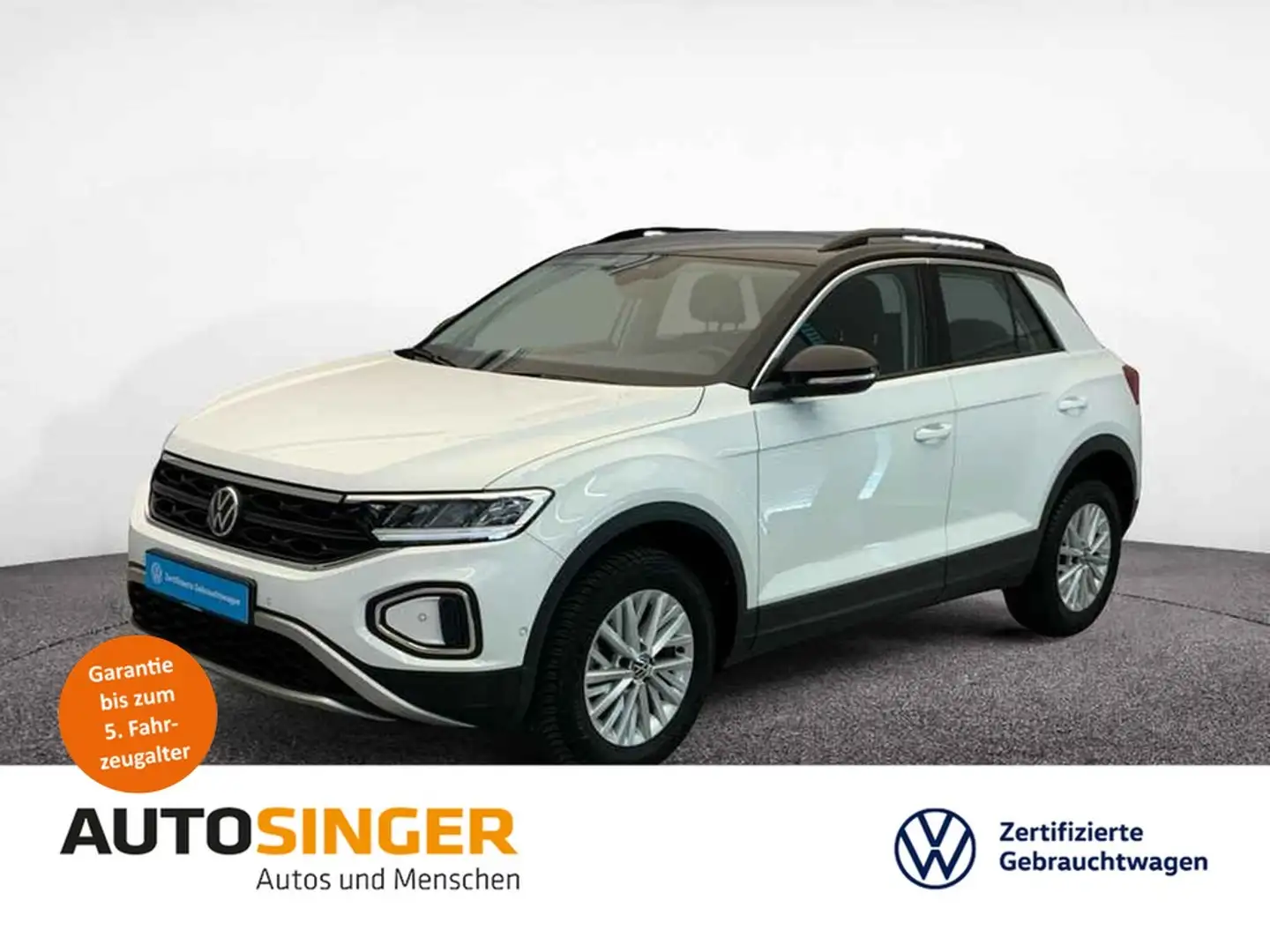 Volkswagen T-Roc Life 1,0 TSI *NAVI*LED*ACC*DIGITAL*SHZ* Weiß - 1