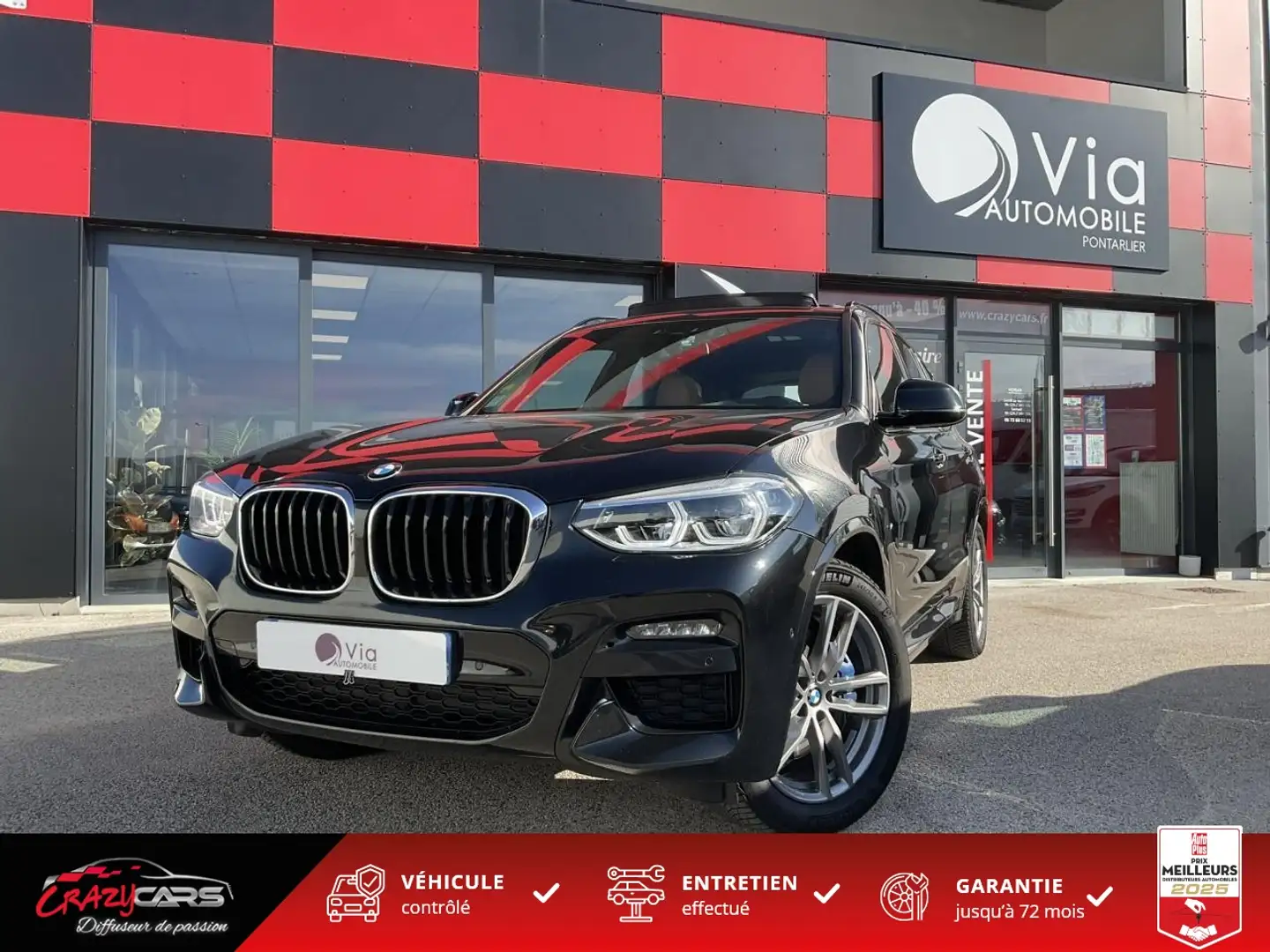 BMW X3 M Sport  xDrive 30d BVA  - CAM - PANO - HUD - ATTE Noir - 1