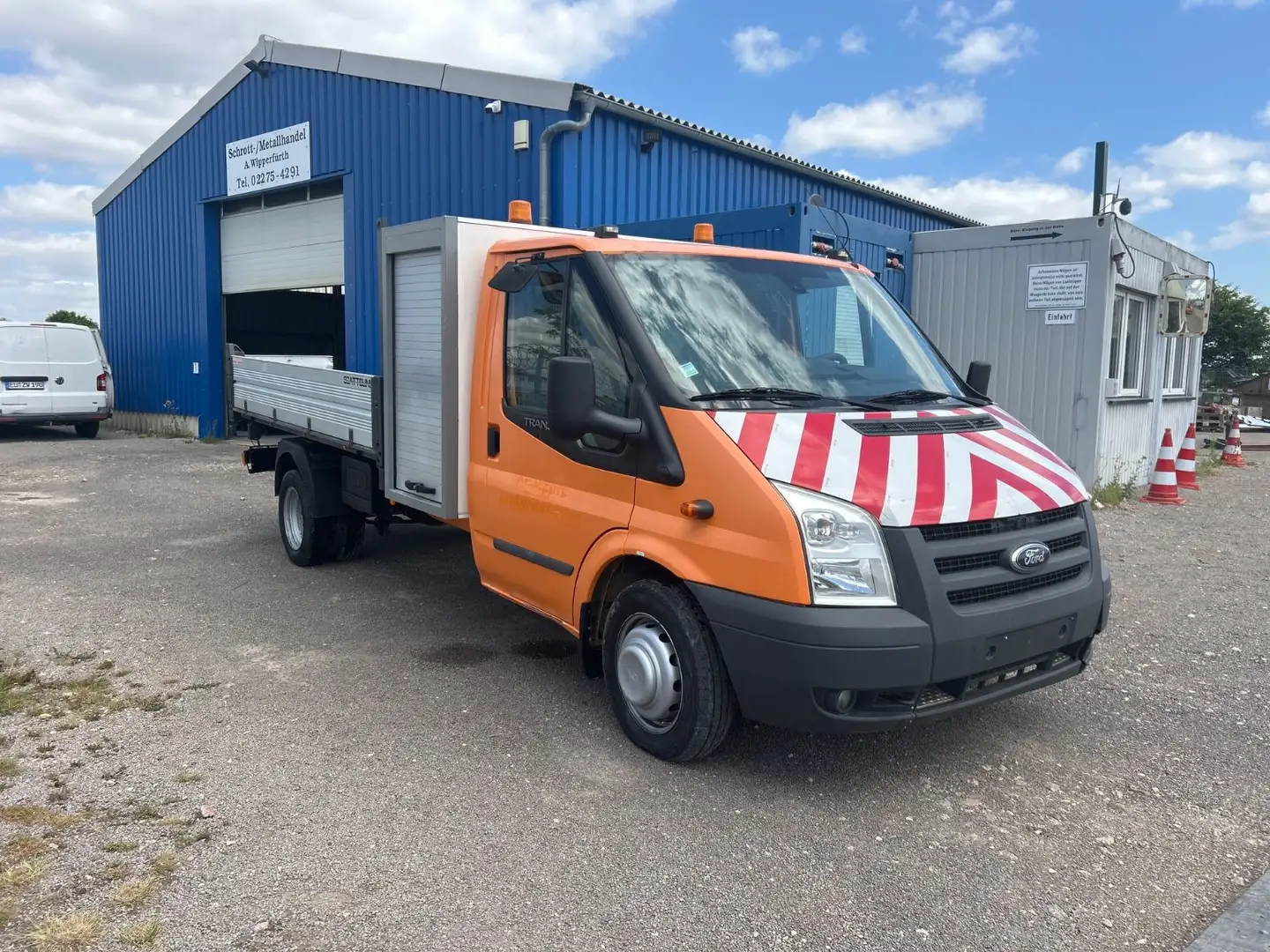 Ford Transit drei Seiten Kipper, Klimaanlage. Top Oranje - 2