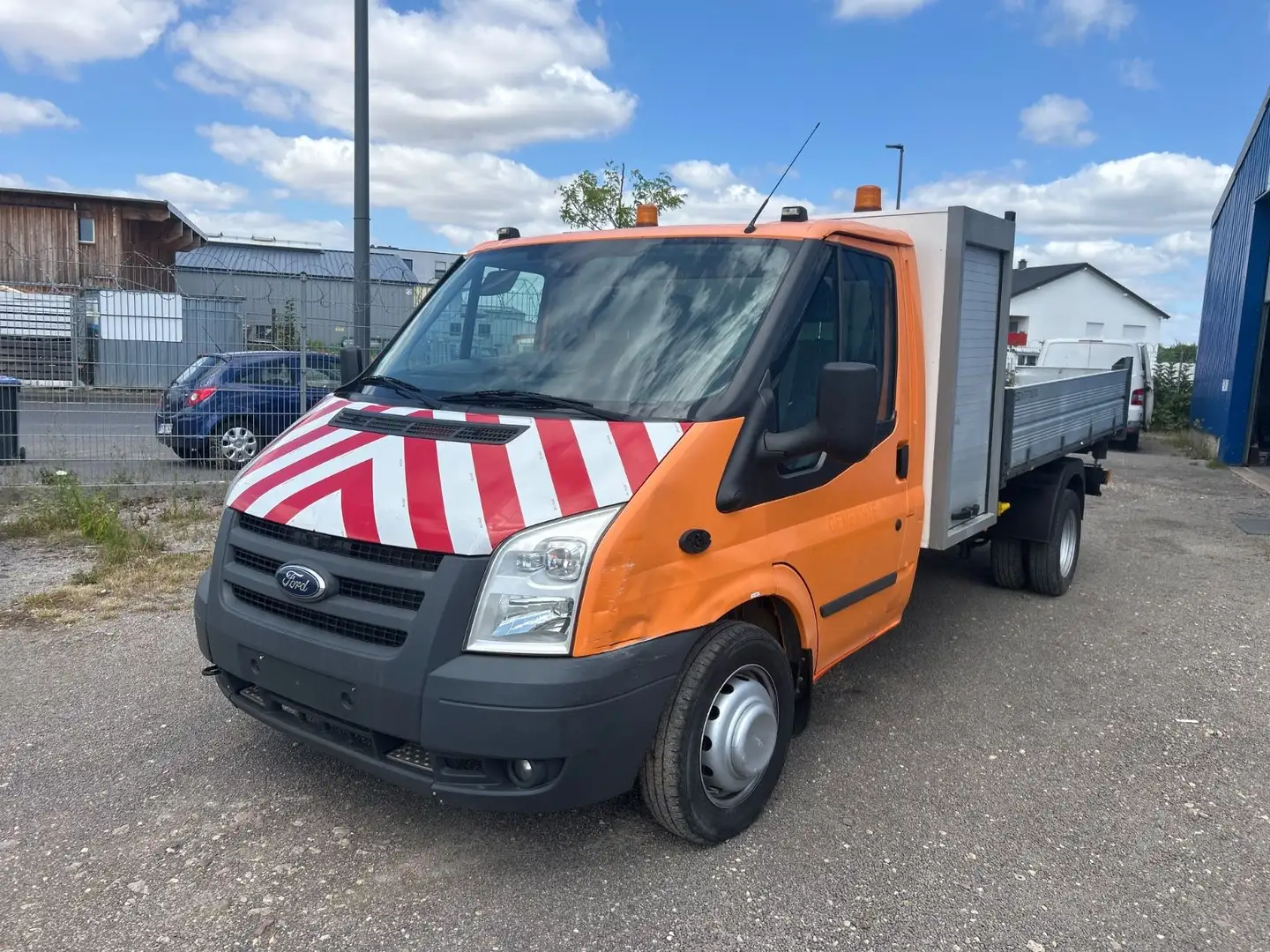 Ford Transit drei Seiten Kipper, Klimaanlage. Top Oranje - 1