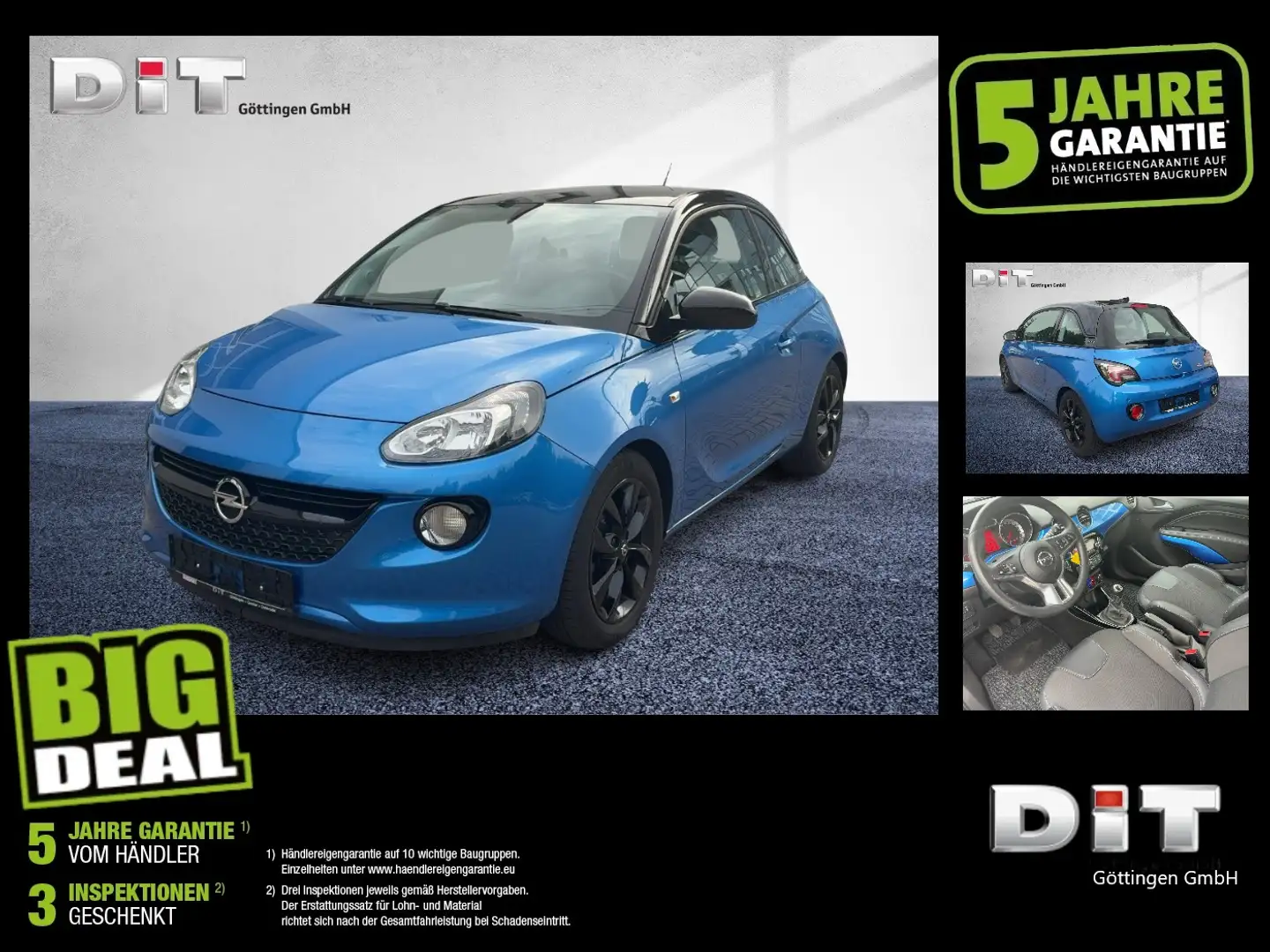 Opel Adam 1.4 Jam +LM KlimaA SoundSys PDC Teilled. Blauw - 1