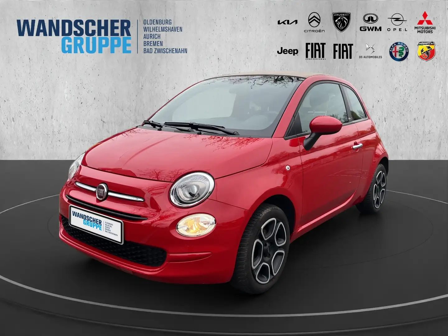 Fiat 500C Cabrio Club 1,0 Carplay+PDC+Klima Rot - 1