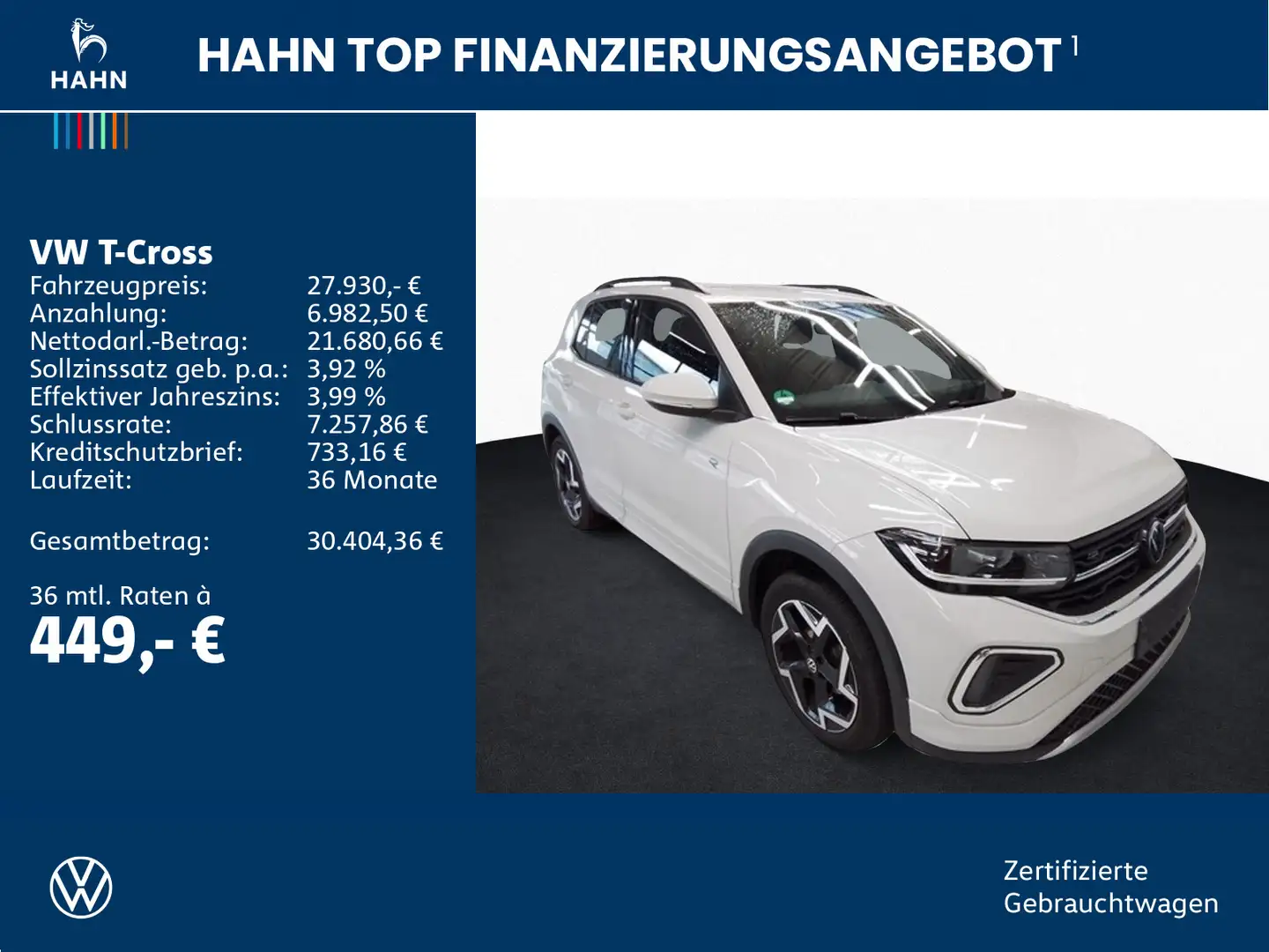 Volkswagen T-Cross 1.0TSI DSG R-Line Matrix Nai ACC CAM APP Grau - 2