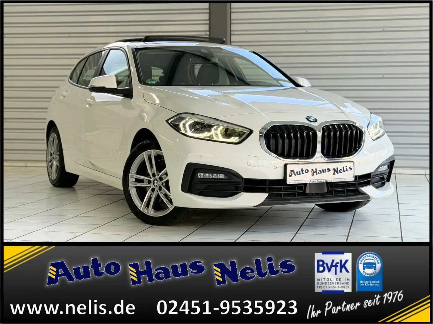 BMW 118 d Advantage Panorama Stream Assistenz Keyles Weiß - 1