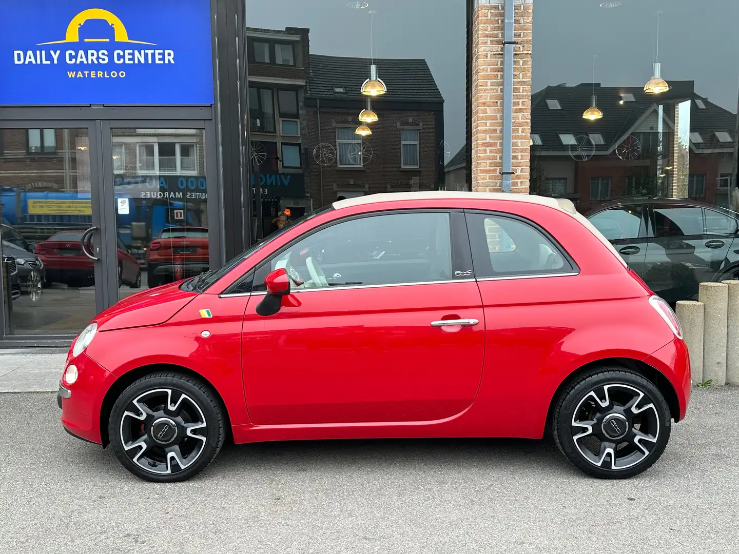 Fiat 500C 1.2i Lounge *Cabrio *Airco Digital *Pdc Rouge - 2