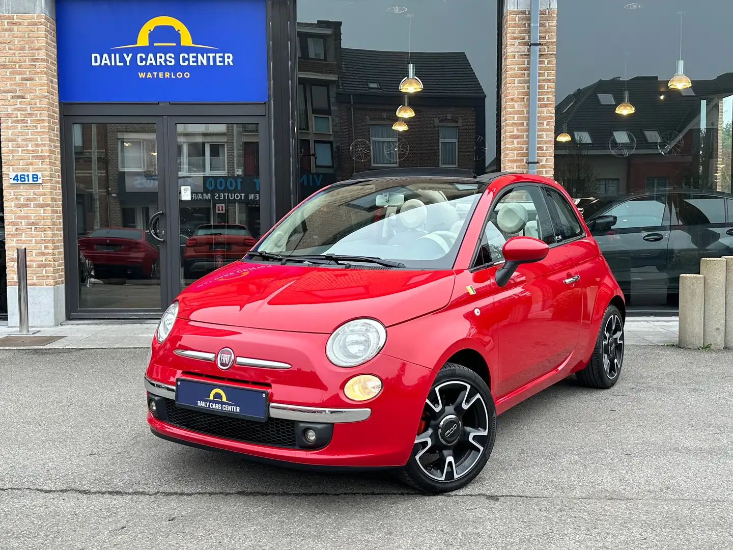 Fiat 500C 1.2i Lounge *Cabrio *Airco Digital *Pdc Червоний - 1