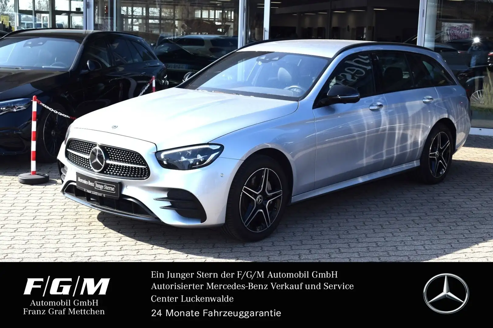 Mercedes-Benz E 300 E 300 Tde 4M AMG/Distr/KeyG/360/Memo/HUD/AHK/Bur Silber - 1