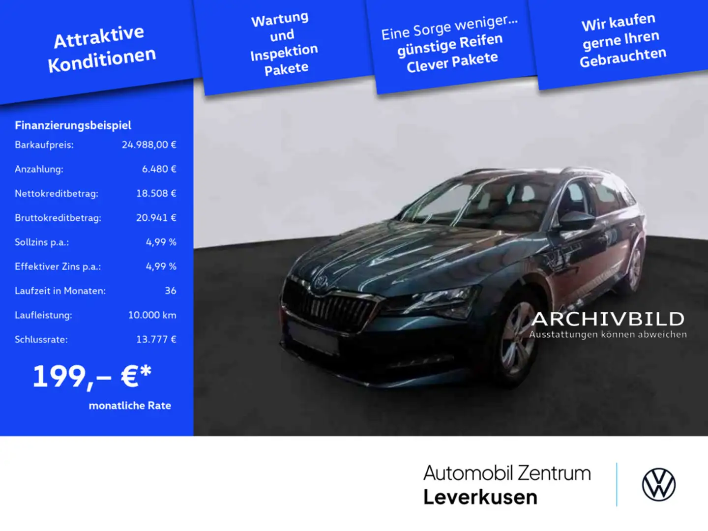Skoda Superb Combi Ambition DSG KAM SHZ PDC KLIMA Grau - 1