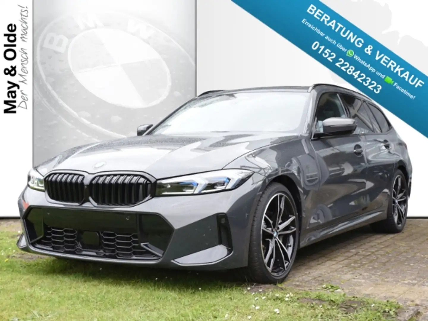 BMW 330 d Touring M Sport AHK Navi Leder har/kar Pano Grau - 1
