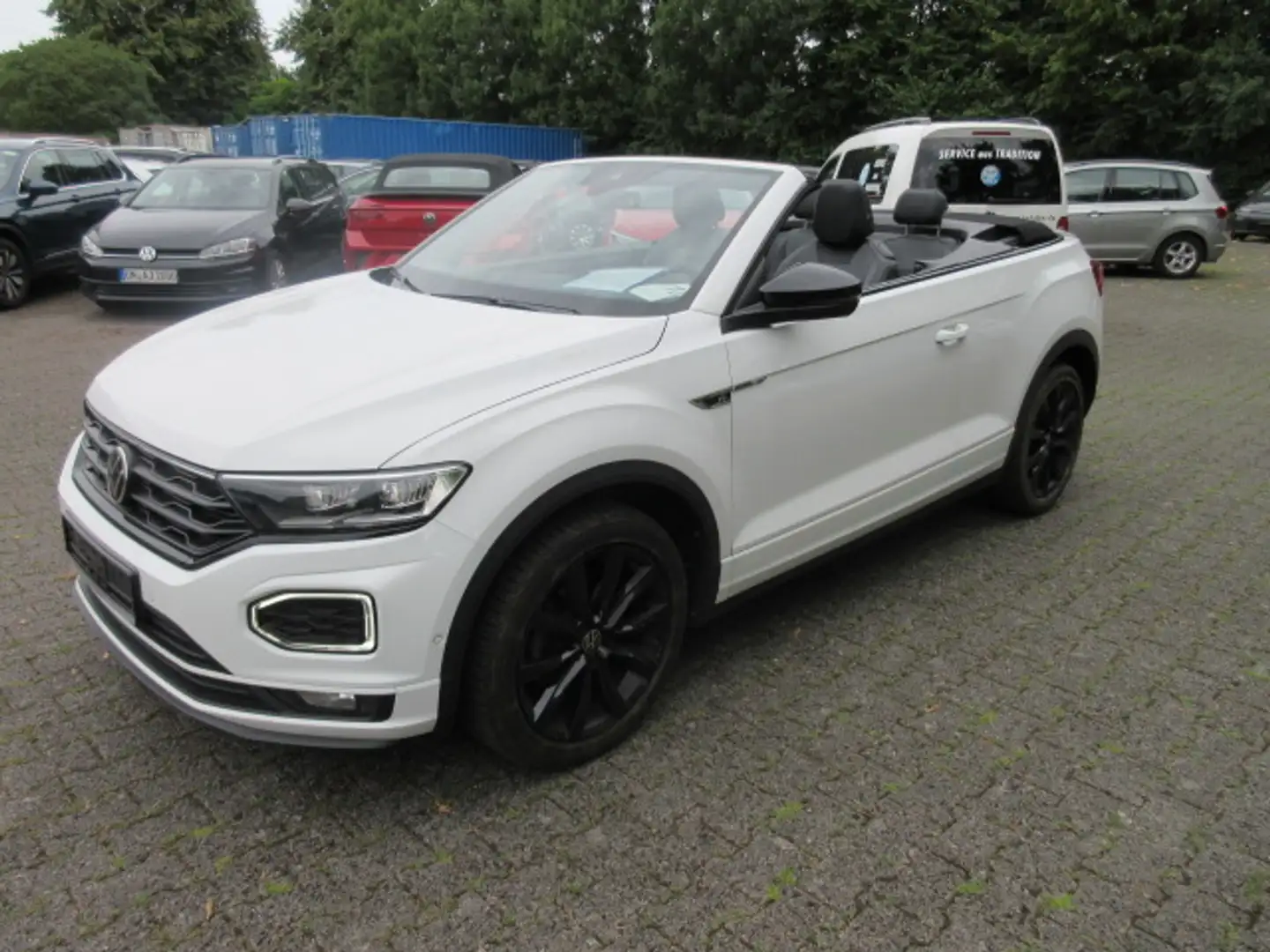 Volkswagen T-Roc Cabrio R-Line 1.5 TSI DSG NAVI AHK LED KAMERA BLACK STYLE APP ALU APS SITZHEIZUNG Weiß - 1