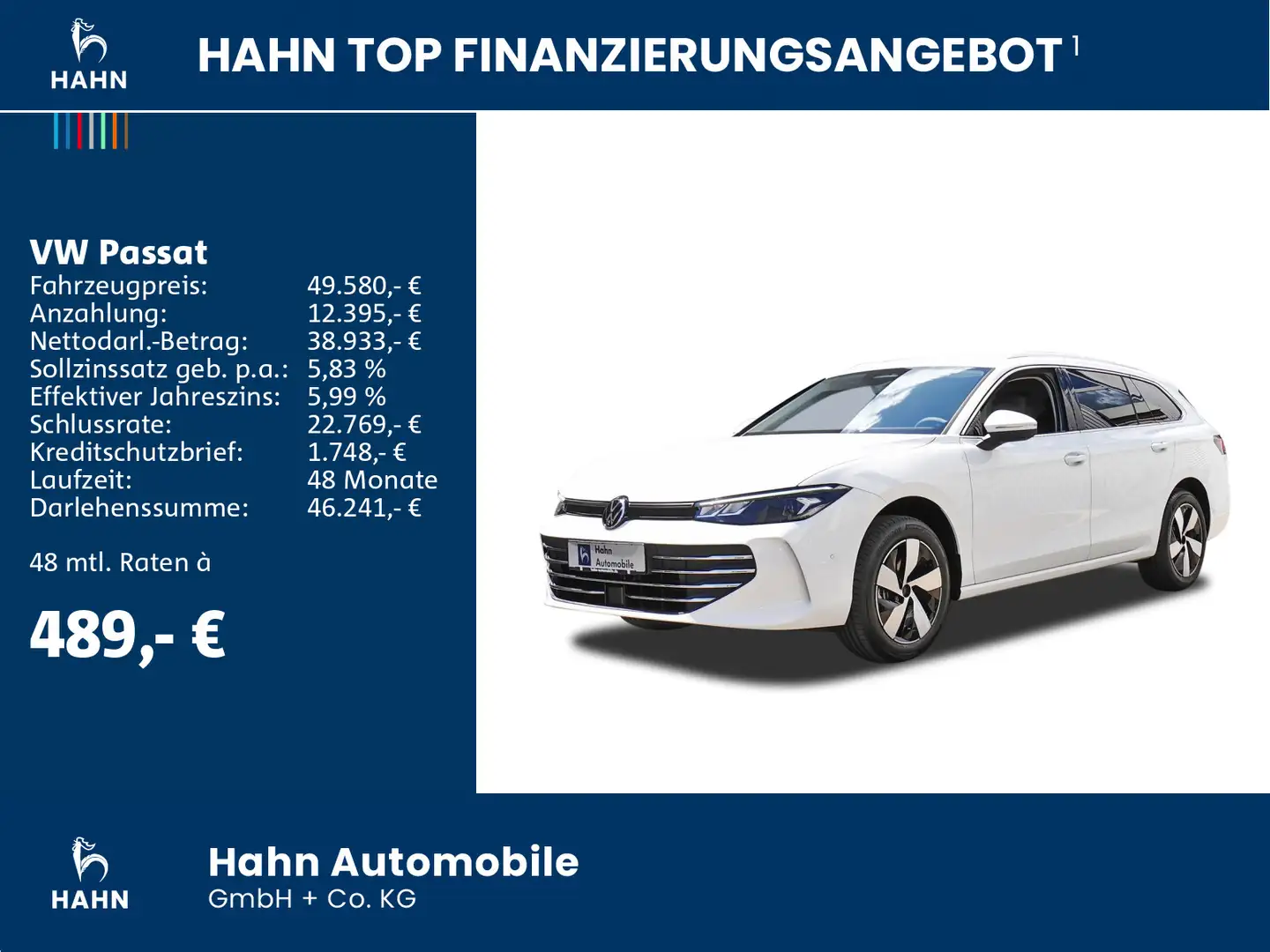 Volkswagen Passat Variant Passat Business 2,0 l TDI SCR 110 kW AHK Wit - 2
