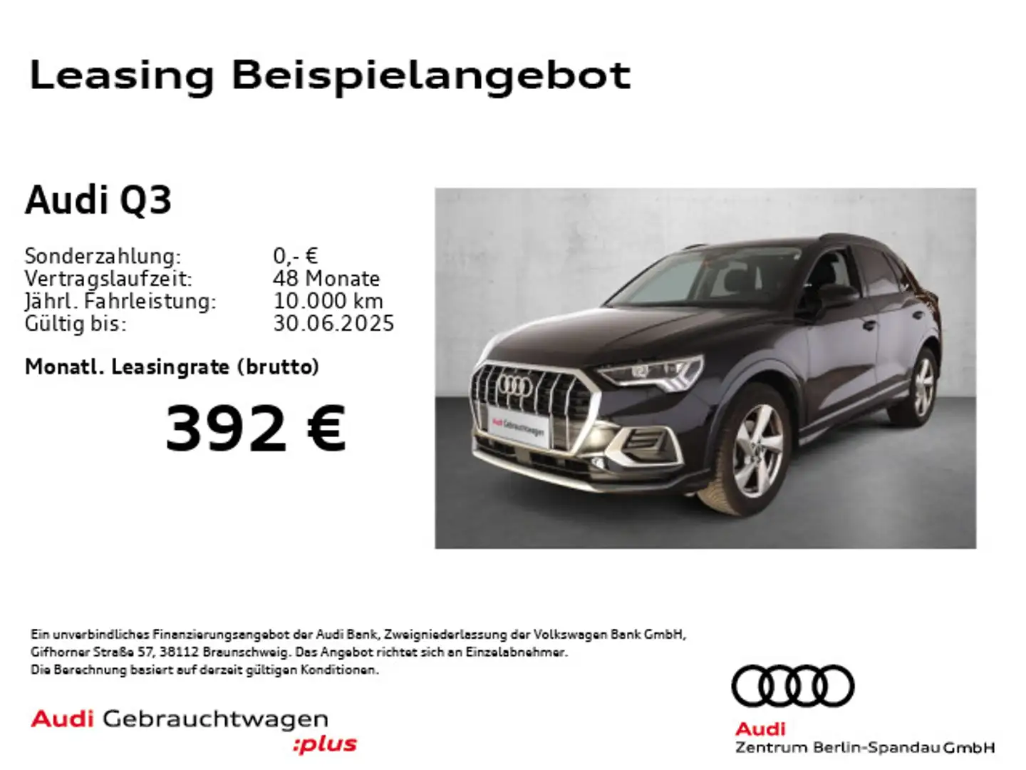 Audi Q3 advanced 35 TFSI S tronic Schwarz - 1