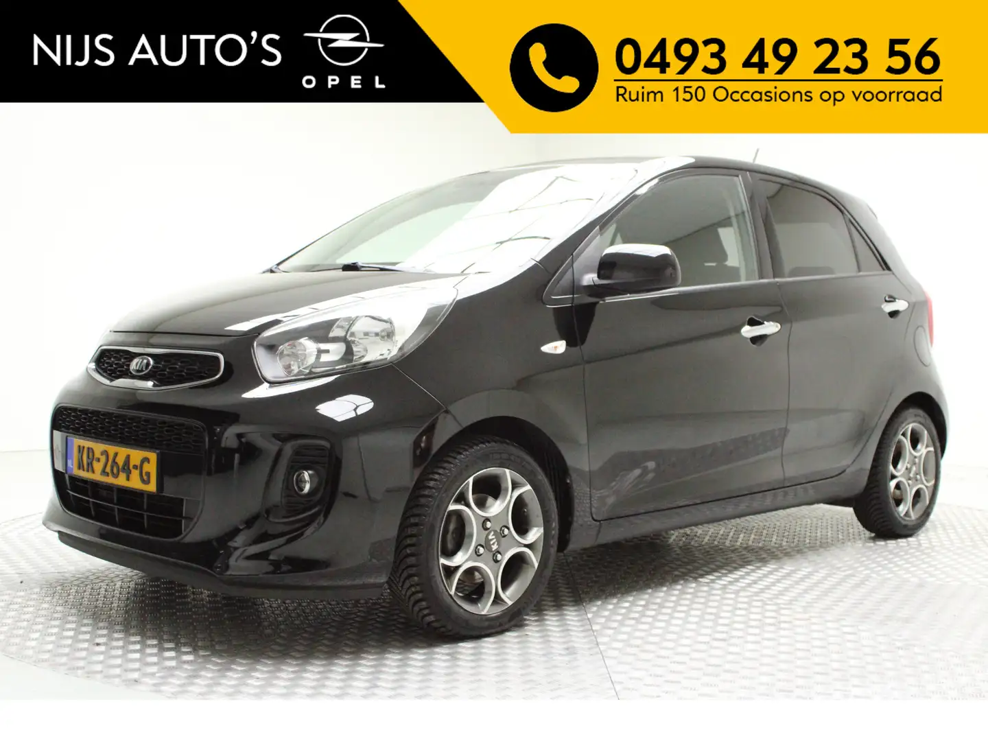 Kia Picanto 1.0 CVVT ComfortPlusLine Navigator | climate | nav Zwart - 1