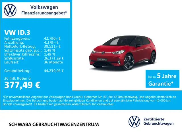 Volkswagen ID.3 GTX Performance *Wärmep.*DCC*HARMAN*8-fach*
