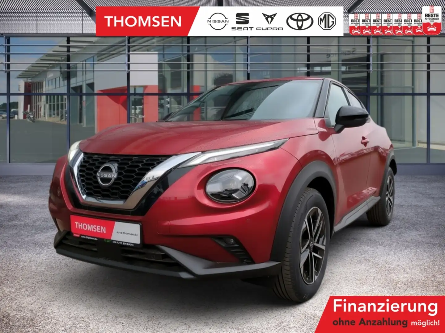 Nissan Juke 1.0 DIG-T 114 PS 6MT N-CONNECTA LED Wint.Pk Rood - 1