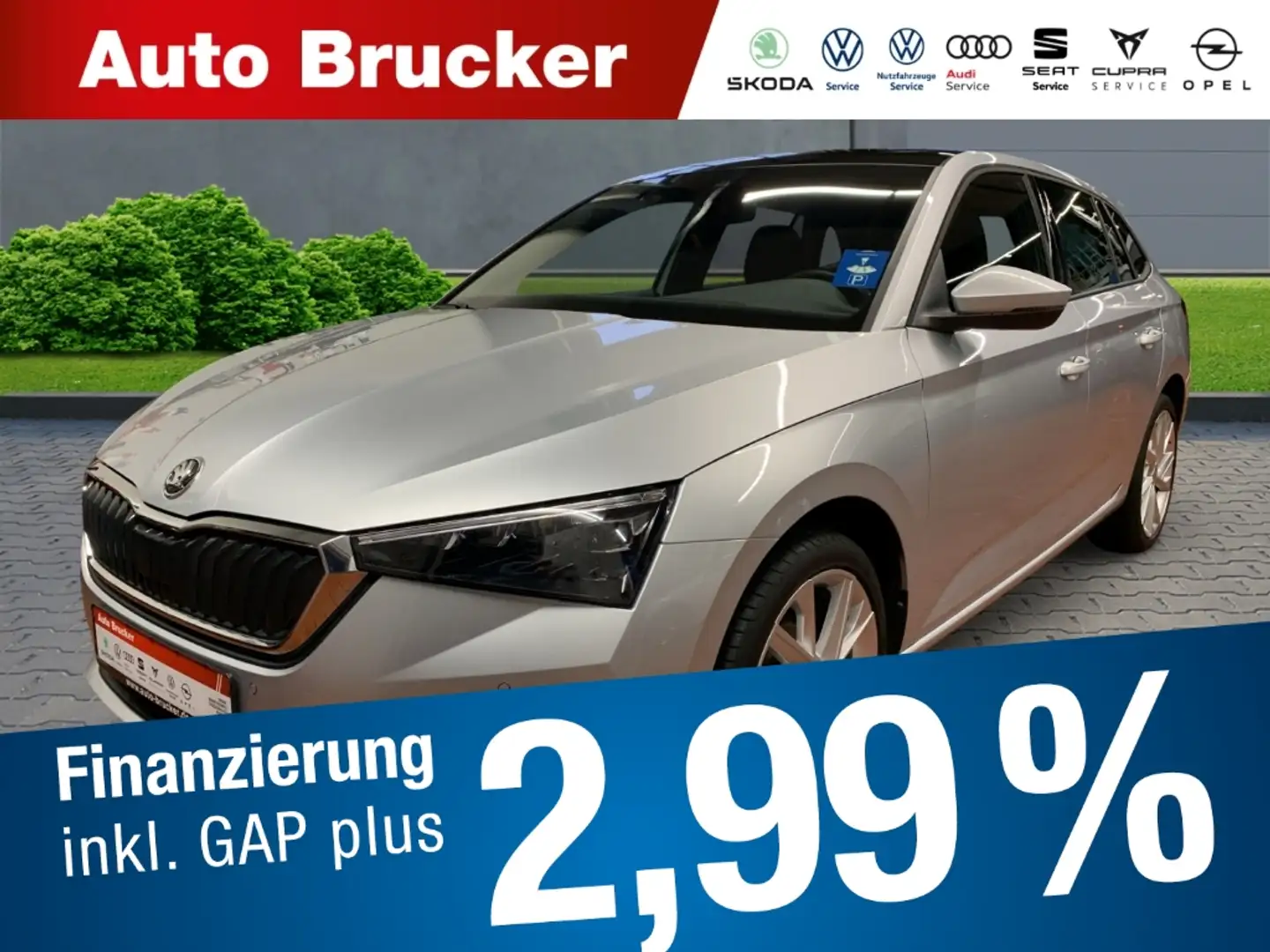 Skoda Scala Style 1.0 TSI+Klimaautomatik+Alufelgen+Panoramadac Silver - 1