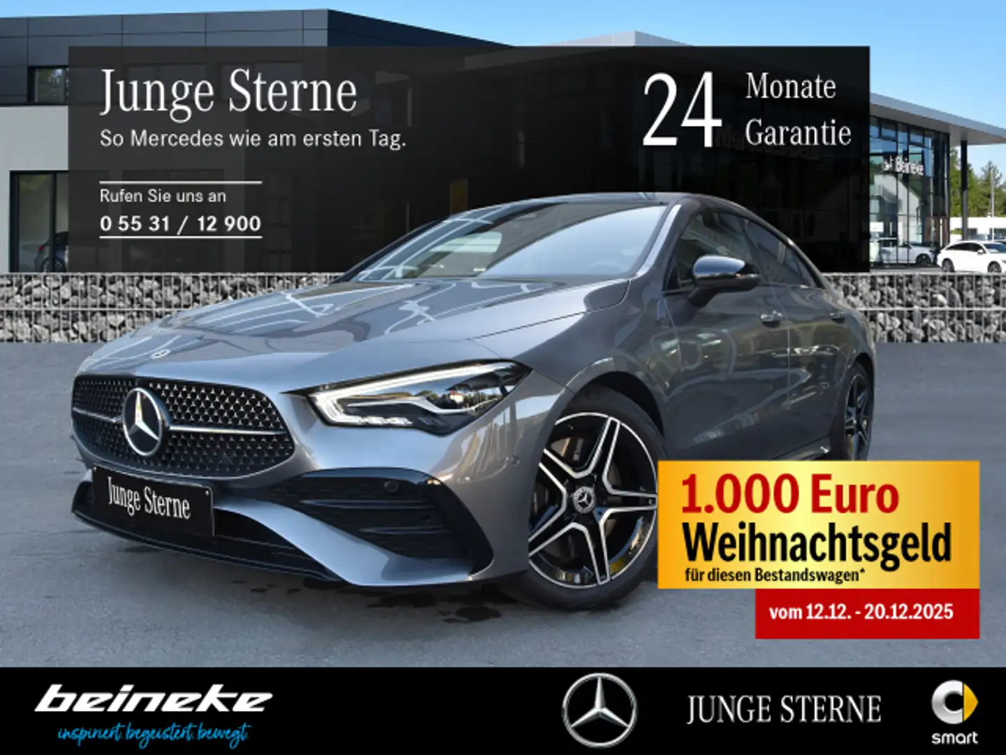Mercedes-Benz CLA 250 CLA 250 4M Coupé AMG Premium Night Burm RFK LED Grau - 1