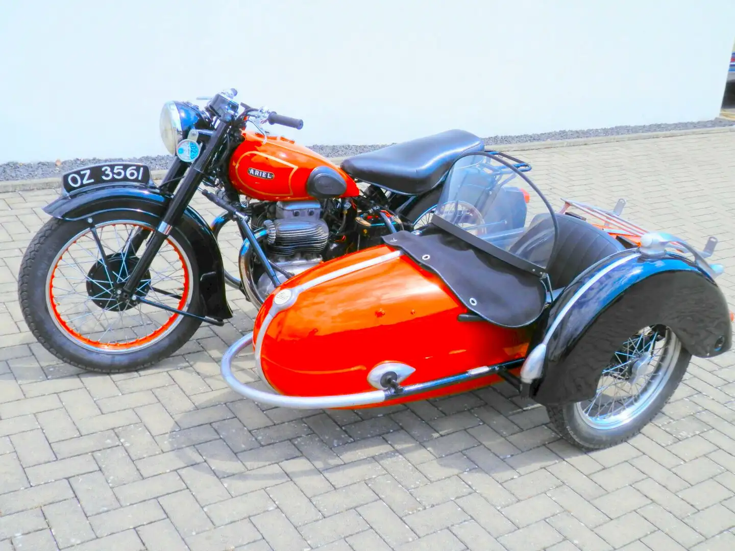 Ariel Motorcycles SQ4 Square Four 4 Mark I + Steib S 250 Czerwony - 1