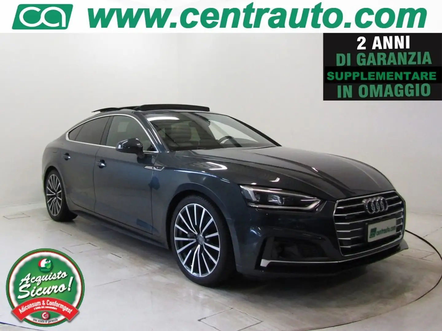 Audi A5 SPB 40 2.0 TDI quattro S tronic Sport S line Grigio - 1