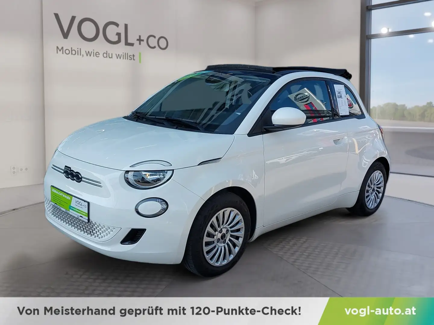 Fiat 500C Elektro 42 kWh Cabrio Weiß - 1