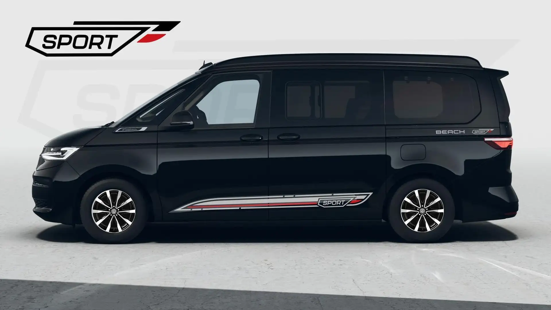 Volkswagen T7 California Beach Camper 2.0TDI DSG Sport Edition 8 Fach GV... Schwarz - 1