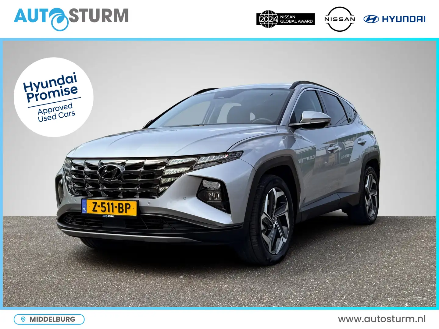 Hyundai TUCSON 1.6 T-GDI PHEV Premium 4WD | Vol-Leder | Digitaal Zilver - 1