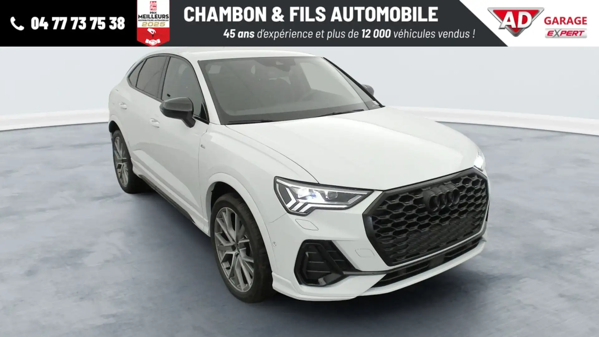 Audi Q3 35 TDI 150 ch S tronic 7 S line plus Blanc - 1