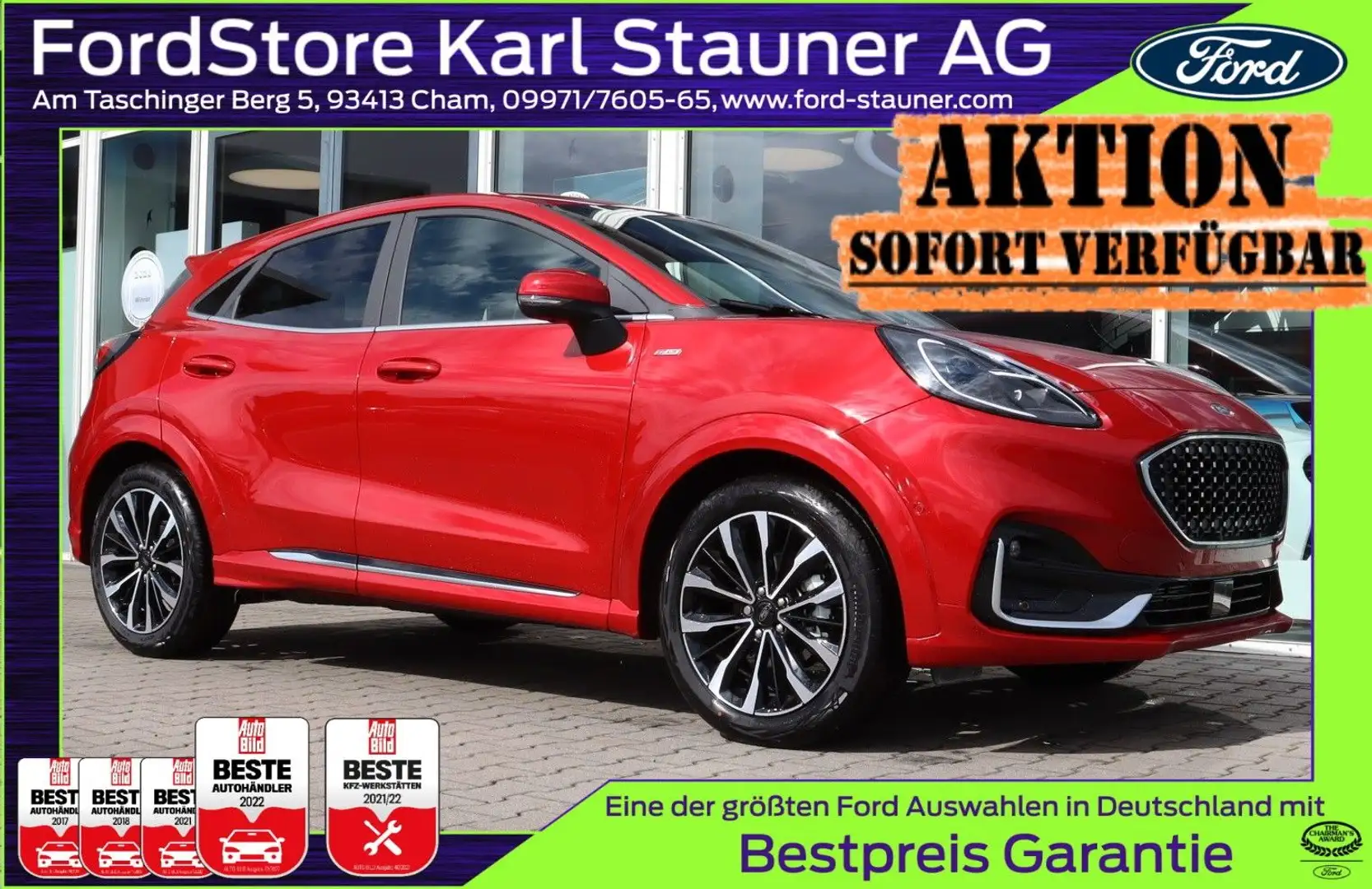 Ford Puma ST-Line Vignale 1.0 EcoB. B&O 4,99% FIN* Rot - 1