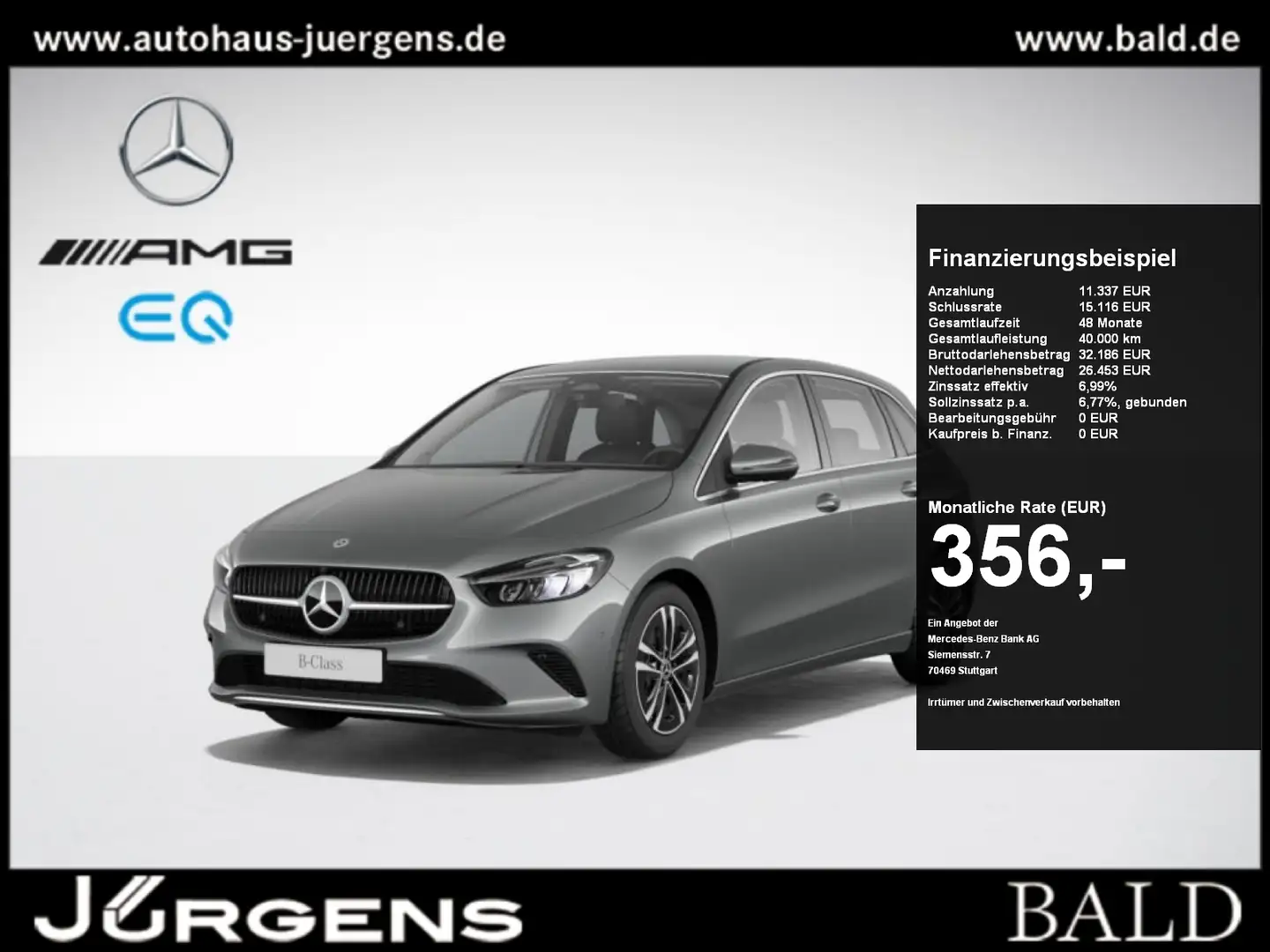 Mercedes-Benz B 220 d Progressive/LED/Cam/AHK/Lenkradheizung Grijs - 1