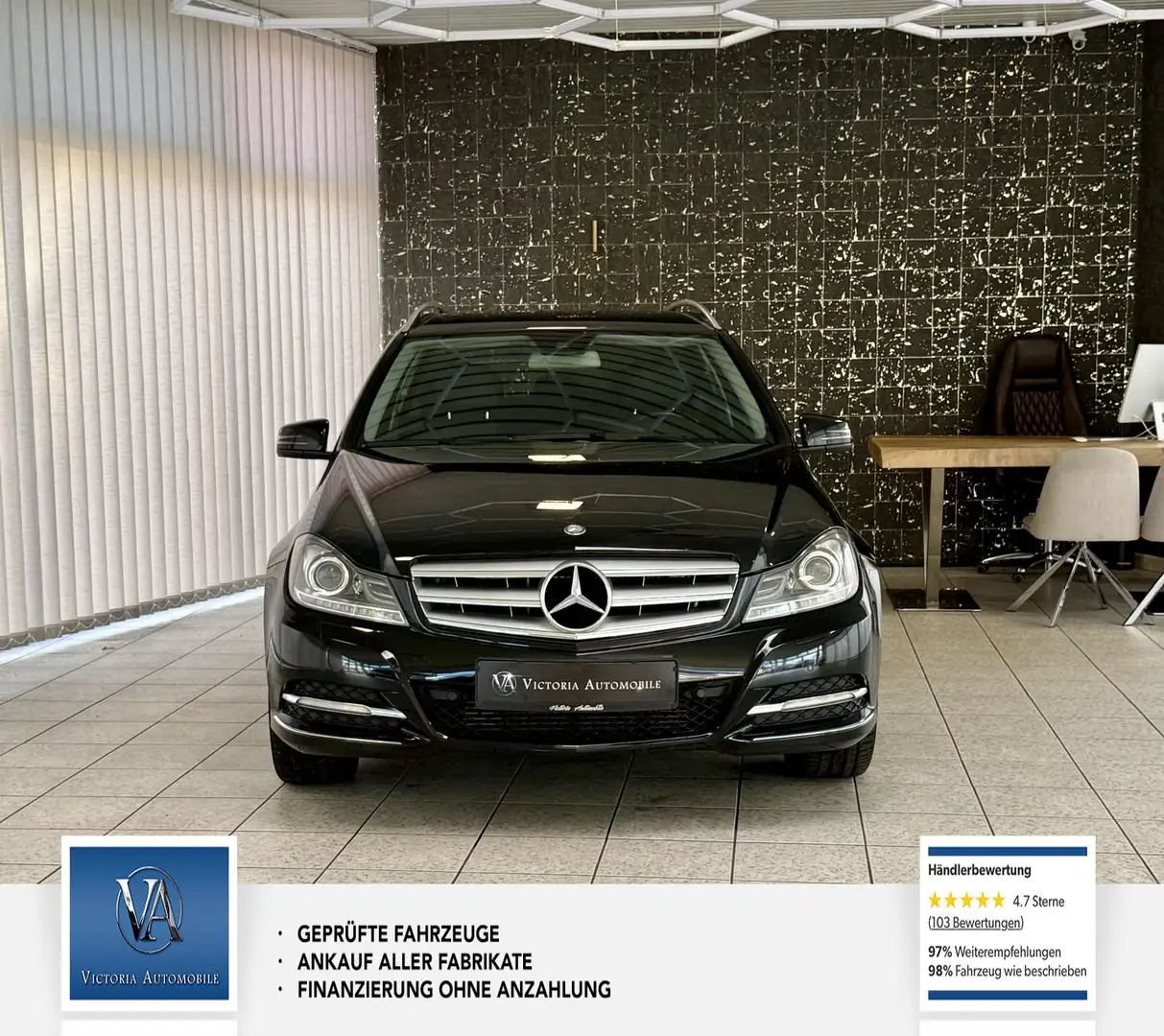 Mercedes-Benz C 180 T CGI BlueEfficiency 2 Hand* Unfallfrei * Scheckhe Noir - 2