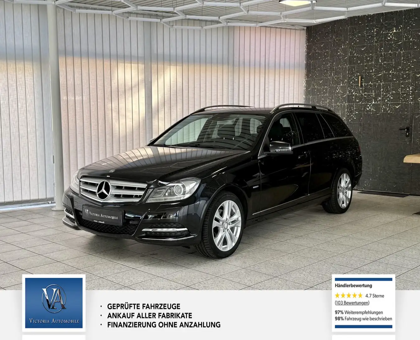 Mercedes-Benz C 180 T CGI BlueEfficiency 2 Hand* Unfallfrei * Scheckhe Noir - 1