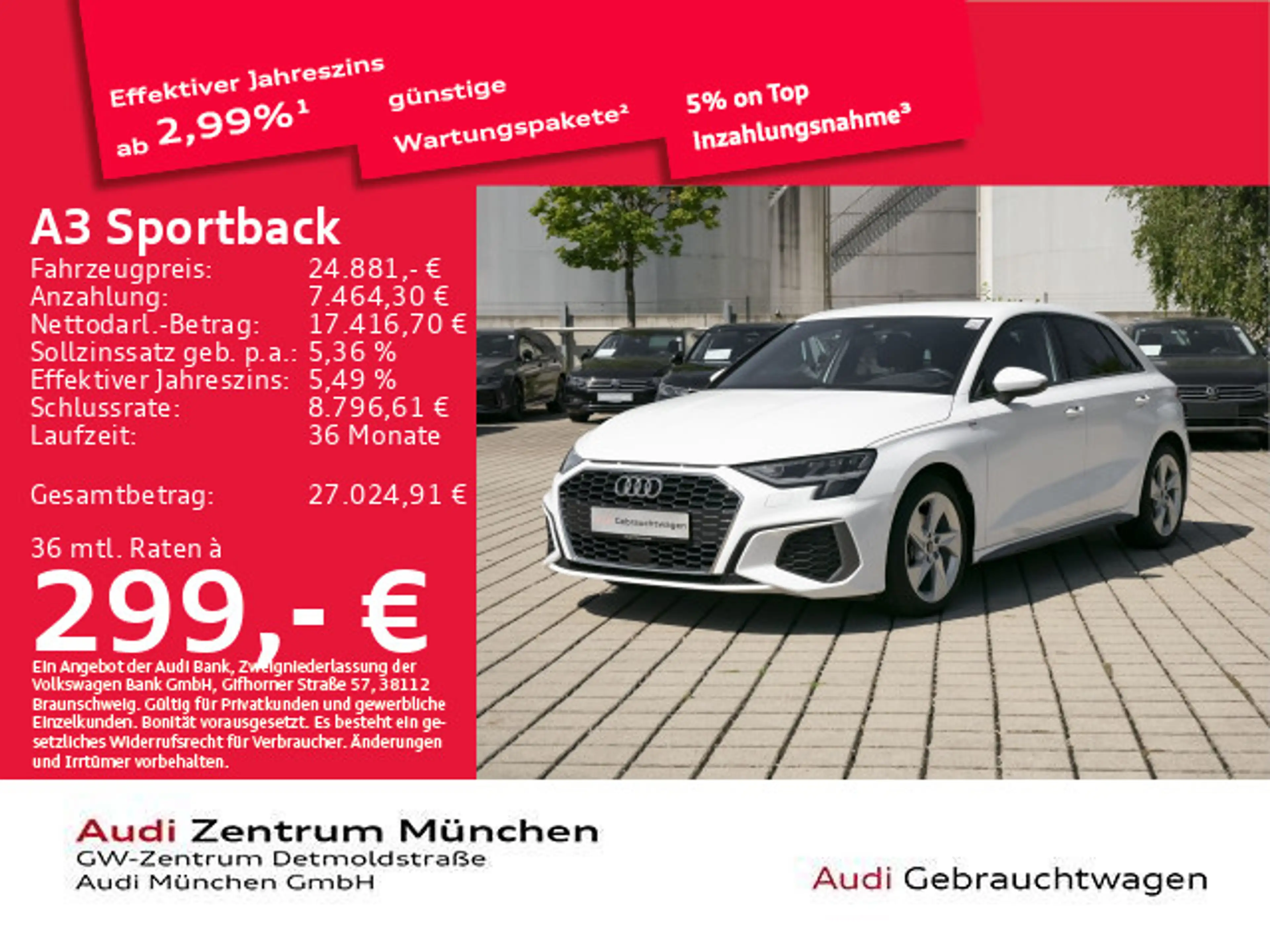 Audi A3 30 TFSI S tronic S line Navi+