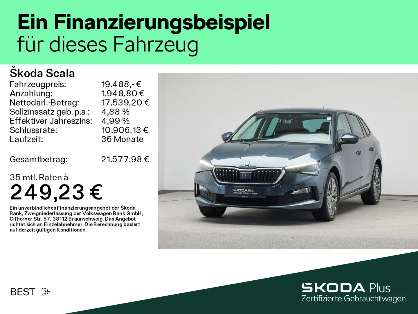 Skoda Scala 1.5 TSI DSG Clever*LICHT&SICHT*AHK*NAVI*VI Grey - 2
