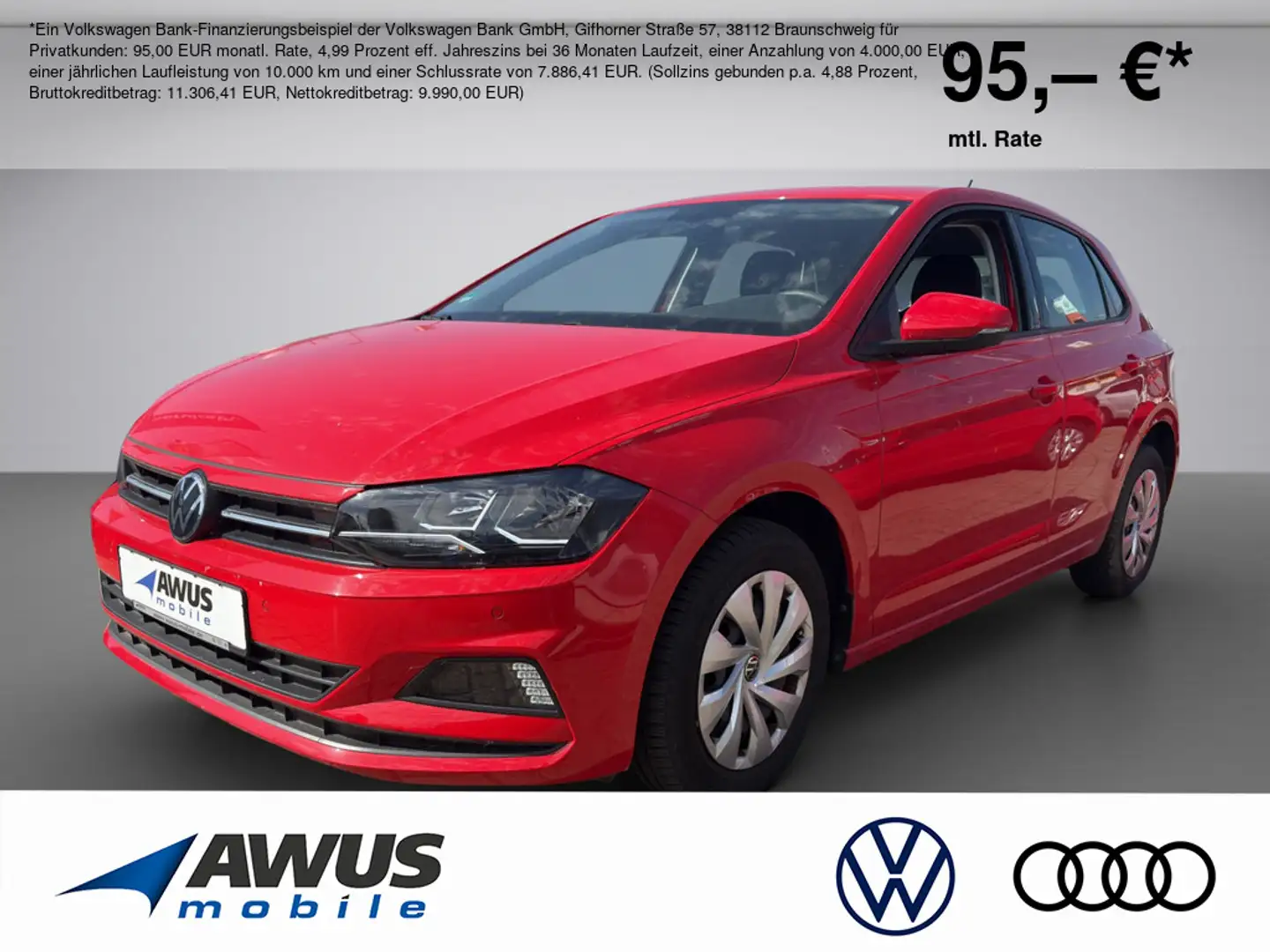 Volkswagen Polo 1.0 Comfortline Rot - 1