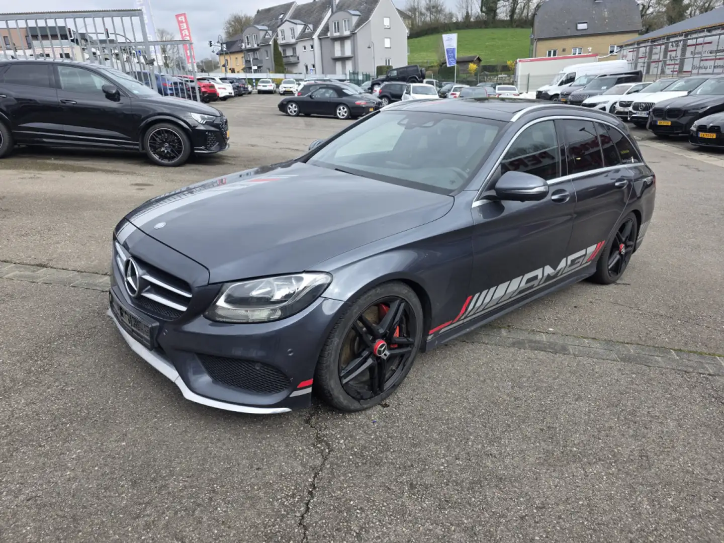 Mercedes-Benz C 250 D T 4MATIC AMG LINE HEAD UP PANO CUIR NAVI Gris - 2