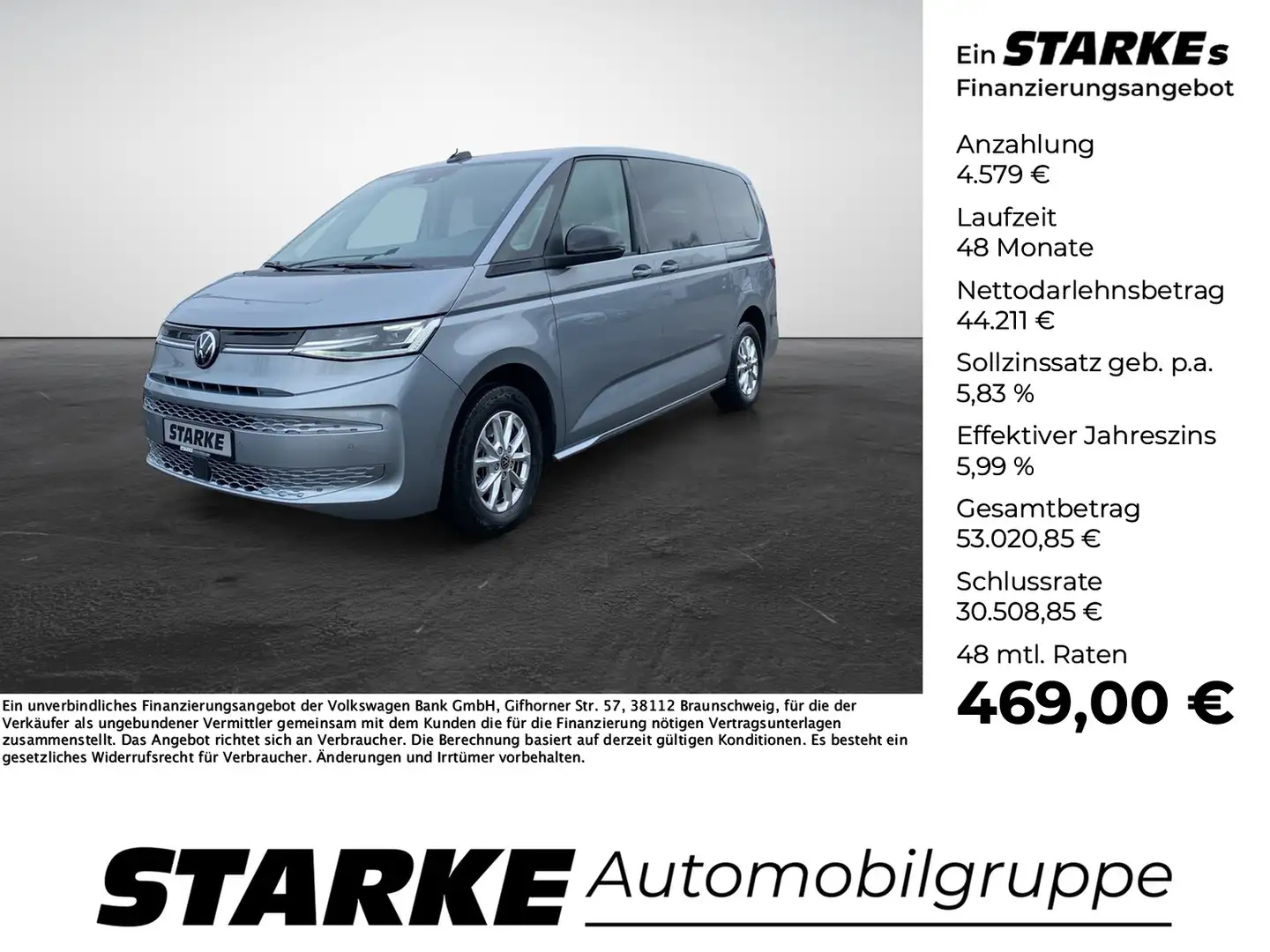 Volkswagen T7 Multivan 2.0 TDI DSG Life lang Argent - 1