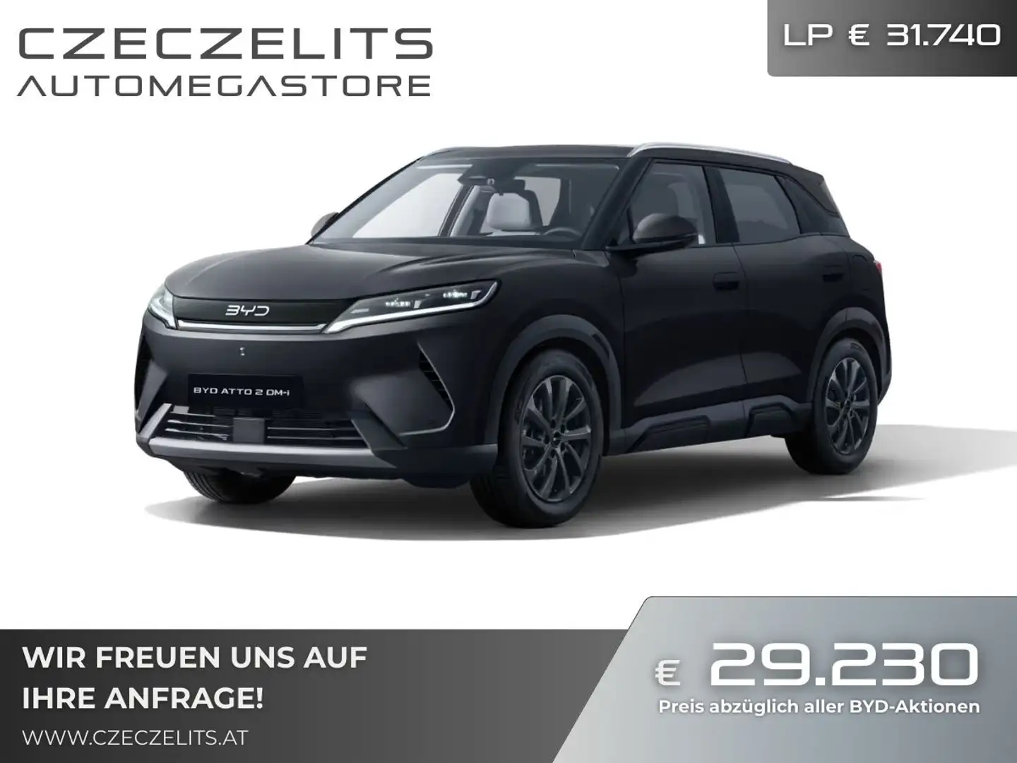 BYD Atto 2 Atto2 DM-i PHEV 18kWh Boost Schwarz - 1